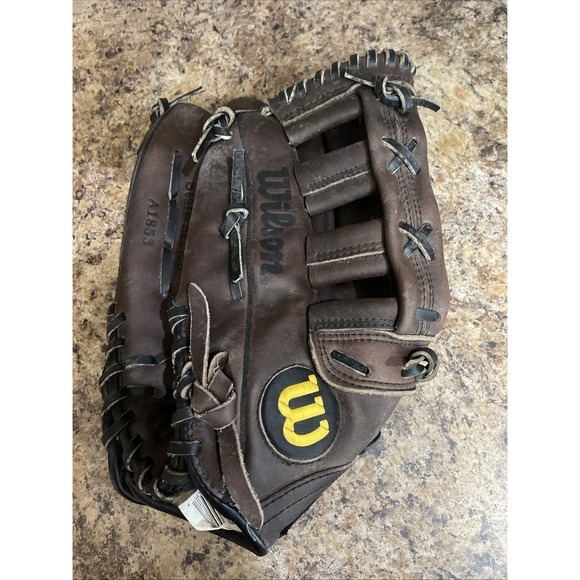 Wilson Staff Series A1853 13" Baseball Glove Dark Brown Leather LHT - Picture 1 of 5